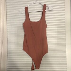 Abercrombie & Fitch Soft Collection Bodysuit in Warm Pink